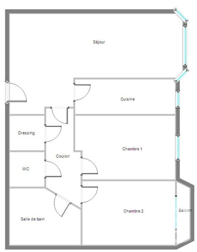 Afficher la photo en grand Appartement T3 à vendre - 3 pièces - 72.42 m2 - BOULOGNE BILLANCOURT - 92 - ILE-DE-FRANCE - Century 21 Marché Escudier