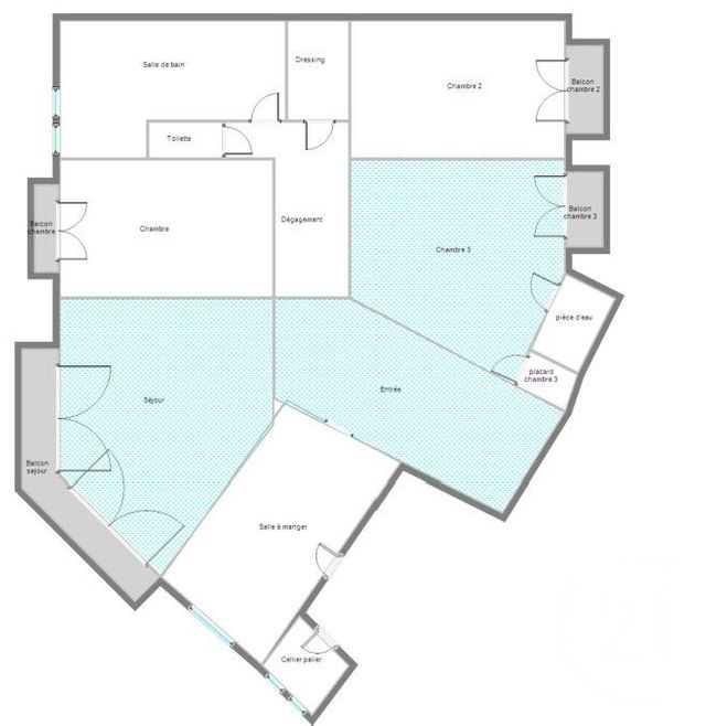 Appartement F7 à vendre - 7 pièces - 158.67 m2 - BOULOGNE BILLANCOURT - 92 - ILE-DE-FRANCE - Century 21 Marché Escudier