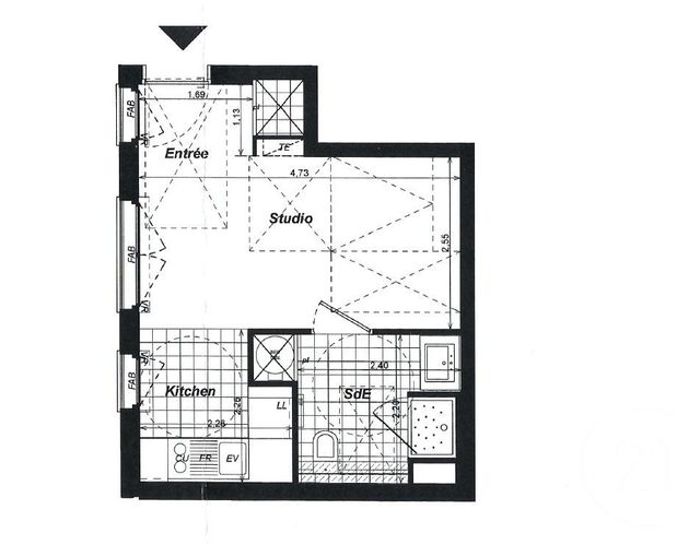 Appartement T1 à louer - 1 pièce - 24.48 m2 - BOULOGNE BILLANCOURT - 92 - ILE-DE-FRANCE - Century 21 Marché Escudier
