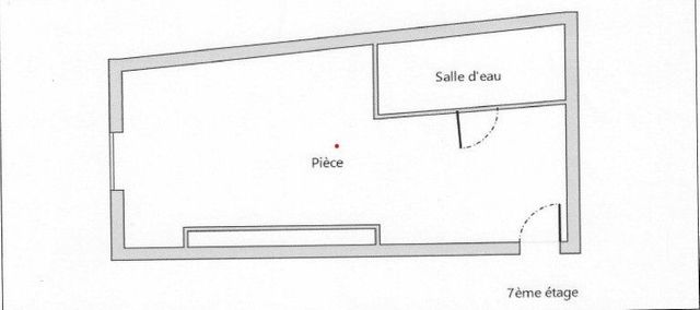 Appartement T1 à louer - 1 pièce - 12.55 m2 - PARIS - 75017 - ILE-DE-FRANCE - Century 21 Marché Escudier
