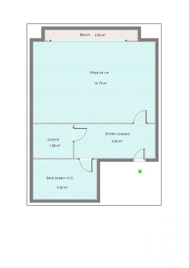 Appartement T1 à louer - 1 pièce - 26.04 m2 - BOULOGNE BILLANCOURT - 92 - ILE-DE-FRANCE - Century 21 Marché Escudier