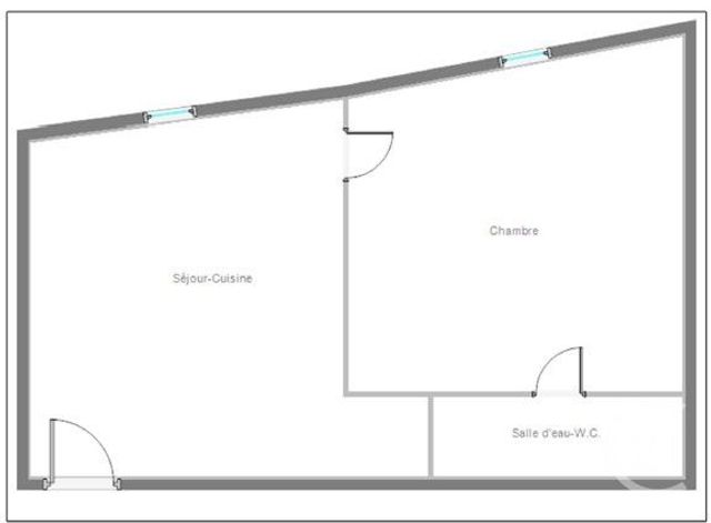 Appartement T2 à vendre - 2 pièces - 19.35 m2 - PARIS - 75013 - ILE-DE-FRANCE - Century 21 Marché Escudier
